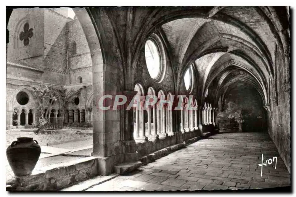 Abadia de Fontfroide — Claustro e cabeceira da igreja — Edições d'Art Yvon, Paris - Frente
