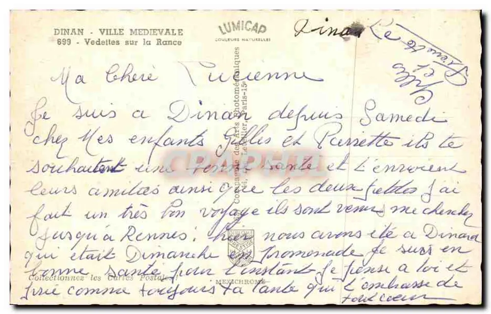 Dinan - Boote auf der Rance — IRIS - Rückseite