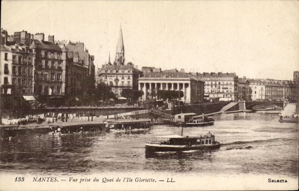 NANTES — Ansicht vom Quai de l'Île Gloriette — Selecta, n°133 - Vorderseite