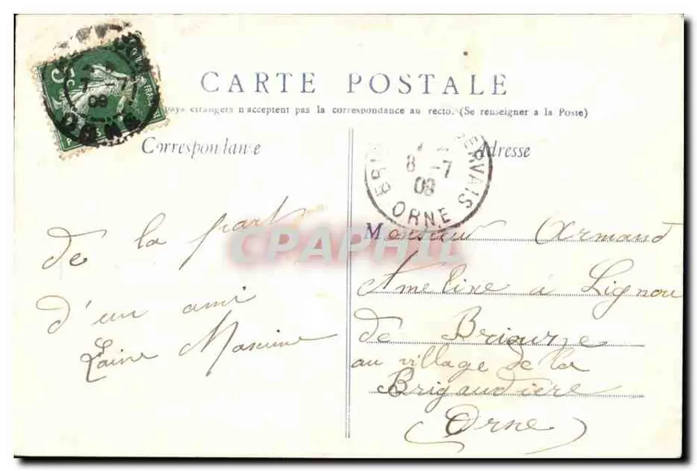 Alençon — As Promenades — G. Greslebin, n°7 - Verso