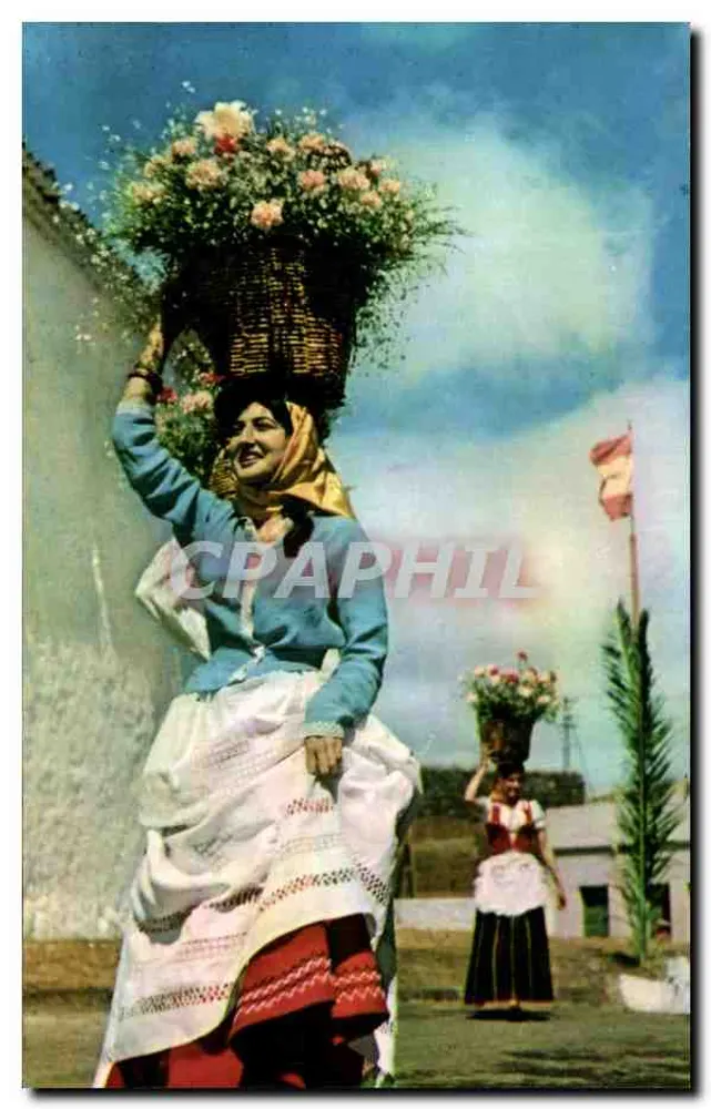 Frauen mit Blumenkörben — Teneriffa — Lito A. Romero - Santa Cruz de Tenerife - 1961 - Vorderseite