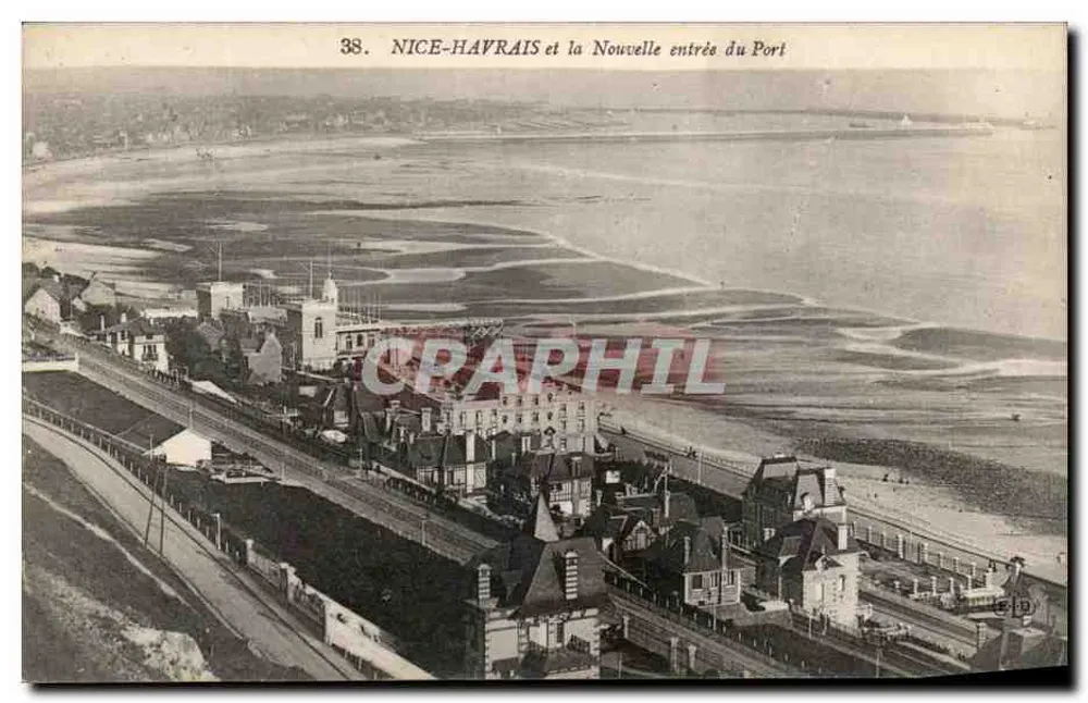 Nice-Havrais und die neue Hafeneinfahrt — Luftbild — Verlag nicht sichtbar, Nr. 38 - Vorderseite