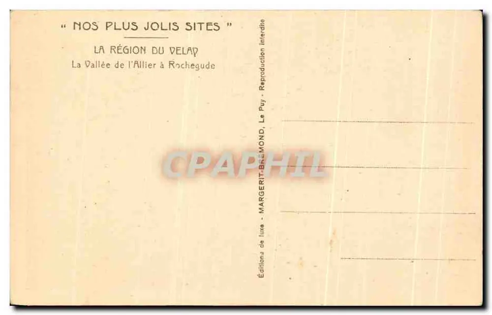 Die Schlucht des Allier bei Rochegude — Die Region Delay — Éditions Margerit-Brémond - Rückseite