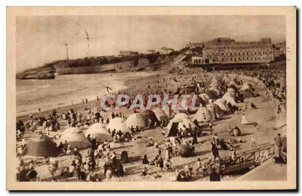 Biarritz — Die Badezeit auf der Grande Plage — Editionen « Labouche-Océan » - Vorderseite