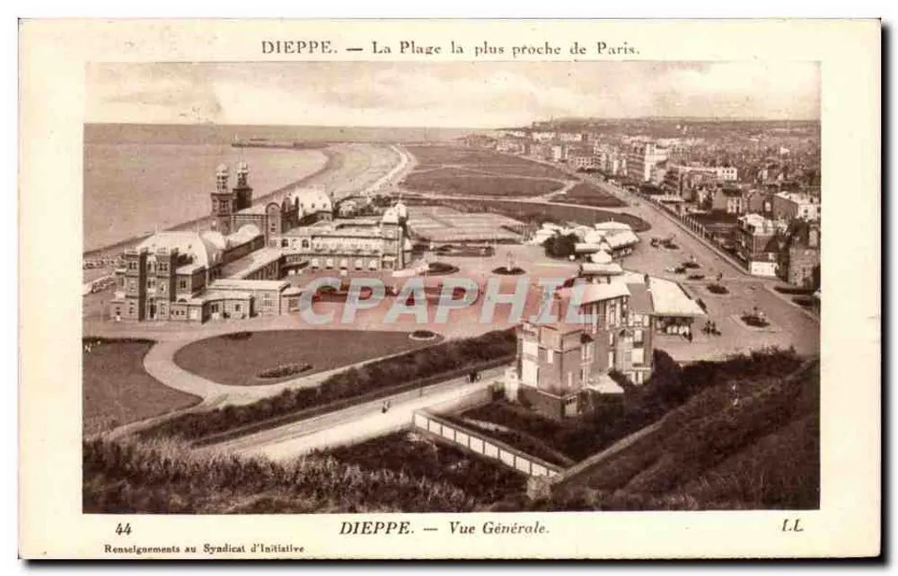 Dieppe — De Dichtstbijzijnde Strand bij Parijs — Algemene Aanzicht — Syndicat d'Initiative - Voorkant