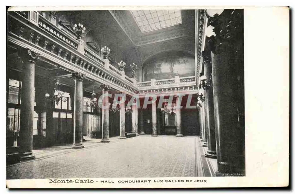 Monte-Carlo - Hall, der zu den Spielräumen führt — Verlag Staecker, Nr. 106 - Vorderseite