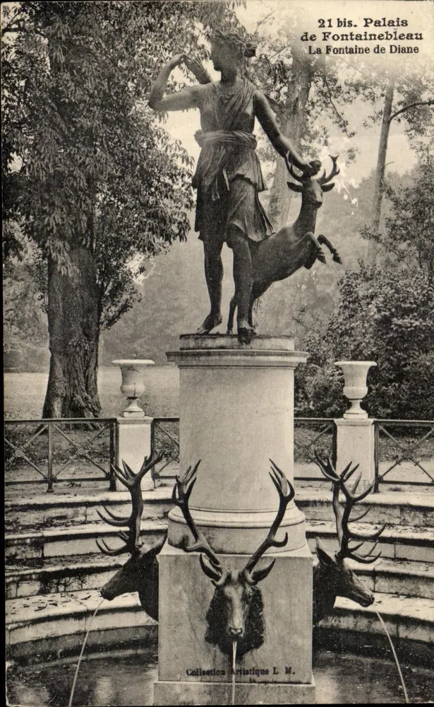 Fontaine de Diane — Schloss Fontainebleau — Künstlerische Sammlung L. M. - Vorderseite