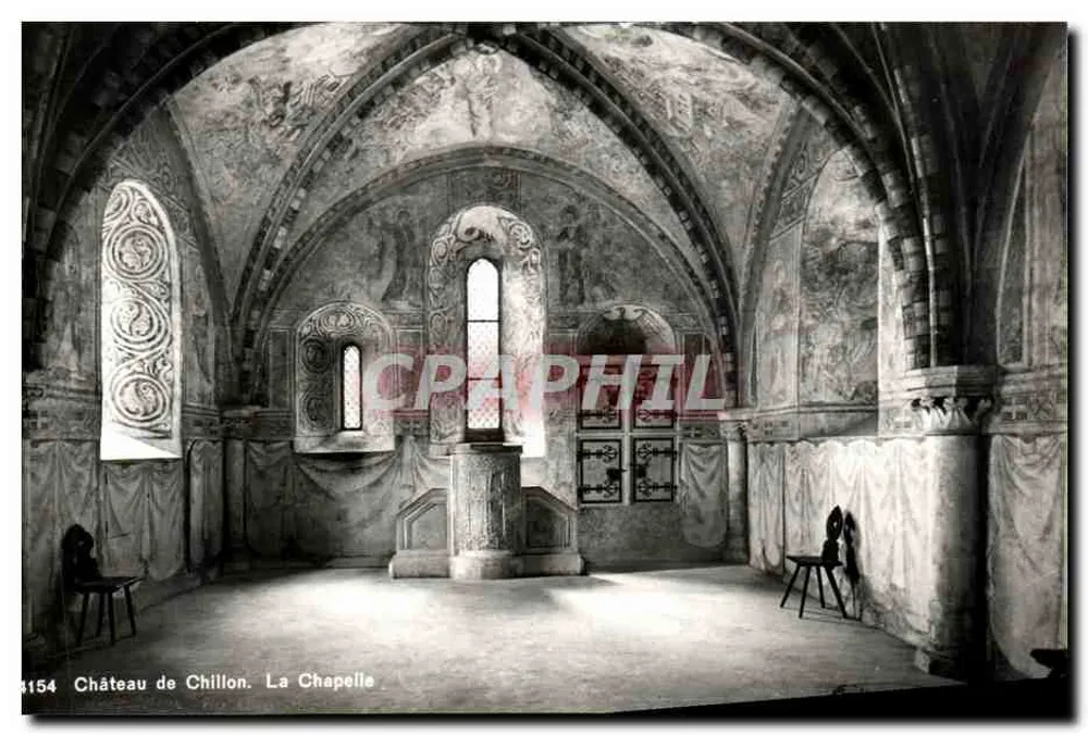Castelo de Chillon. A Capela — n° 1154 — Verlag Beringer & Fampaluchi, Zurique - Frente