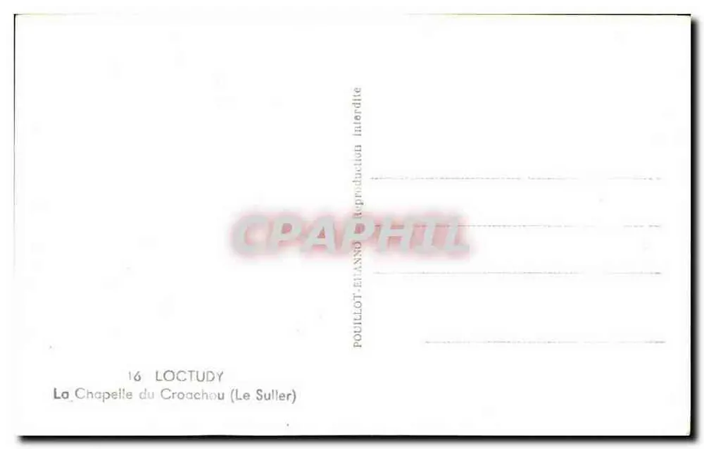 Die Kapelle des Croachou (Le Suller) — Loctudy — Ausgabe Pouillot-Elianno - Rückseite