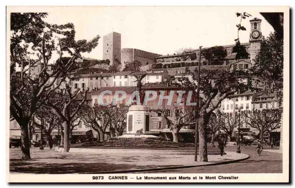 CANNES — Denkmal für die Toten und Mont Chevalier — Éditions Adia, Nice - Vorderseite