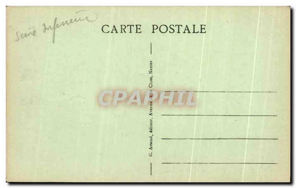 Dieppe — Falésias no pé do Forte-Blanco — G. Artaud, Nantes - Verso