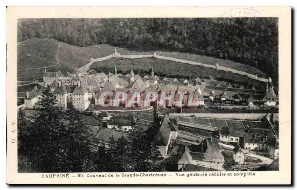 Dauphiné — 60. Kloster der Grande-Chartreuse — Reduzierte und vollständige allgemeine Ansicht - Vorderseite