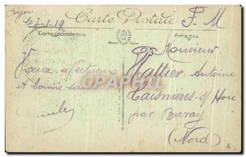 Dijon — Vista geral da Place Darby — LL - Verso