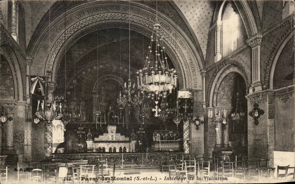 Pavay-le-Monial (S.-et-L.) — Interior da Visitação — B. F. 142 - Frente