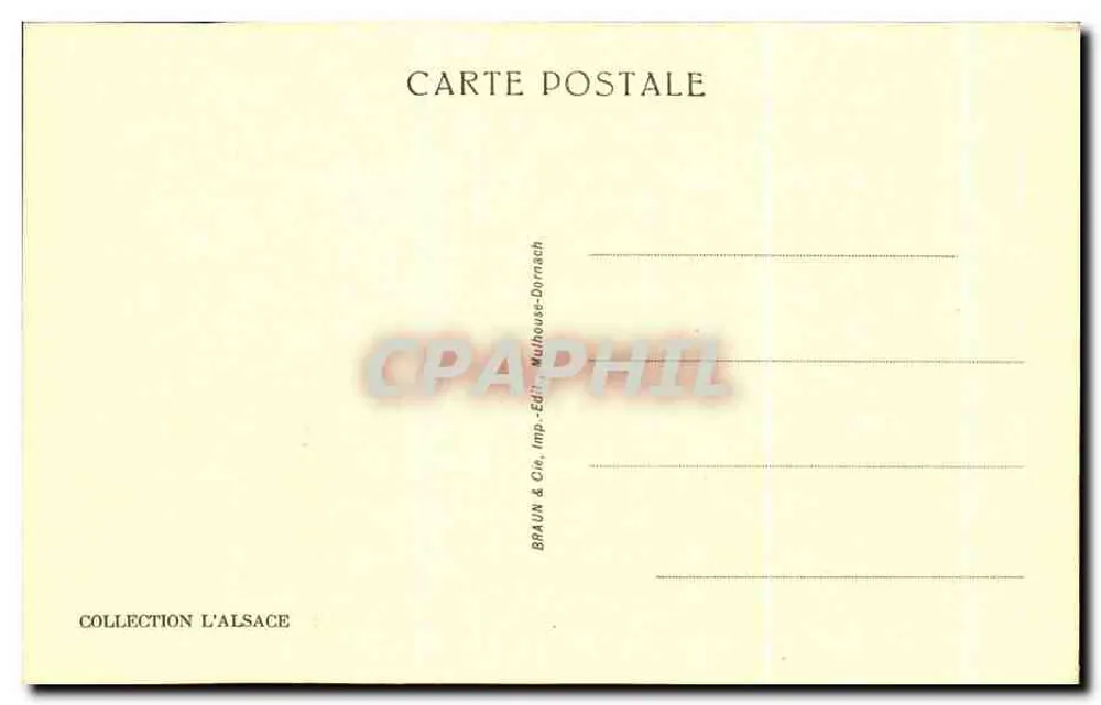 Ruinen des Schlosses Wasenbourg — Niederbronn-les-Bains — Sammlung L'Alsace, Verlag Braun & Cie, Mulhouse-Dornach - Rückseite