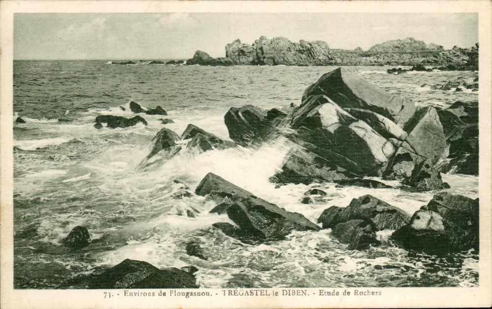 Umgebung von Plougasnou — Trégastel-le-Diben — Studie von Felsen — n°73 - Vorderseite