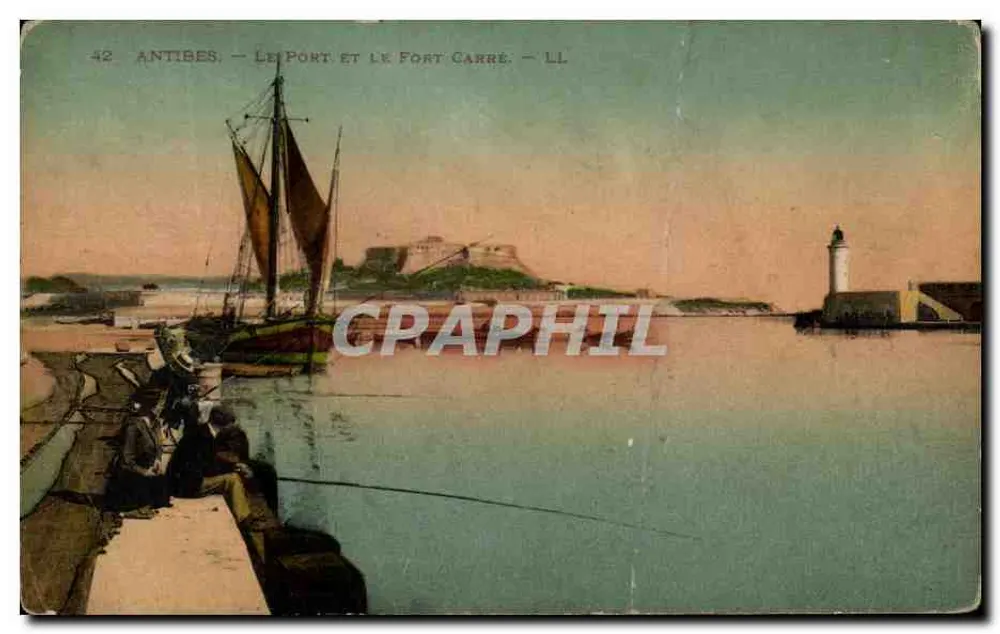 Antibes — Der Hafen und das Fort Carré — LL, Verlag LL, Nr. 42 - Vorderseite