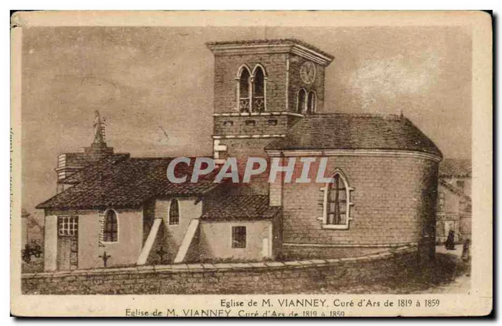 Kirche von M. VIANNEY — Pfarrer von Ars von 1819 bis 1859 — Verlag nicht sichtbar - Vorderseite