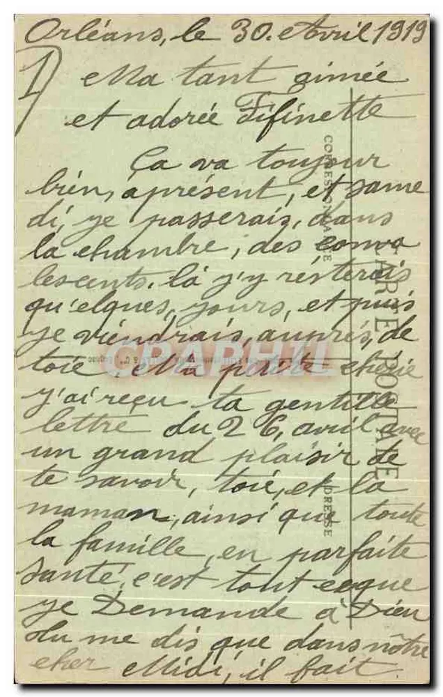 Olivet — Arredores de Orléans — A Fonte do Loiret — Rio com 5 km de comprimento — Edição H. 3 - Verso