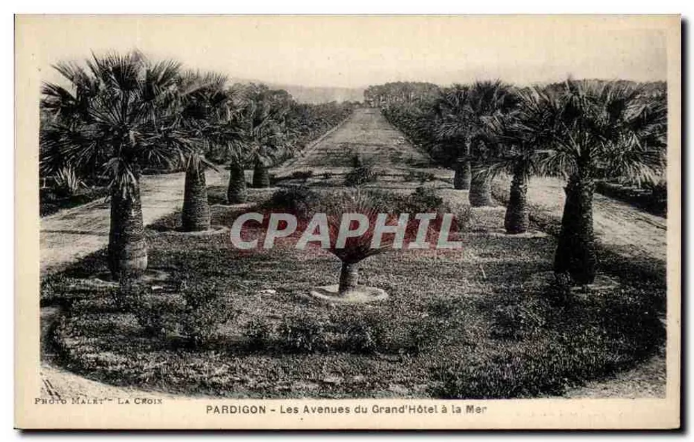 Pardigon - Die Avenues des Grand'Hôtel à la Mer — Photo Malet - La Croix - Vorderseite