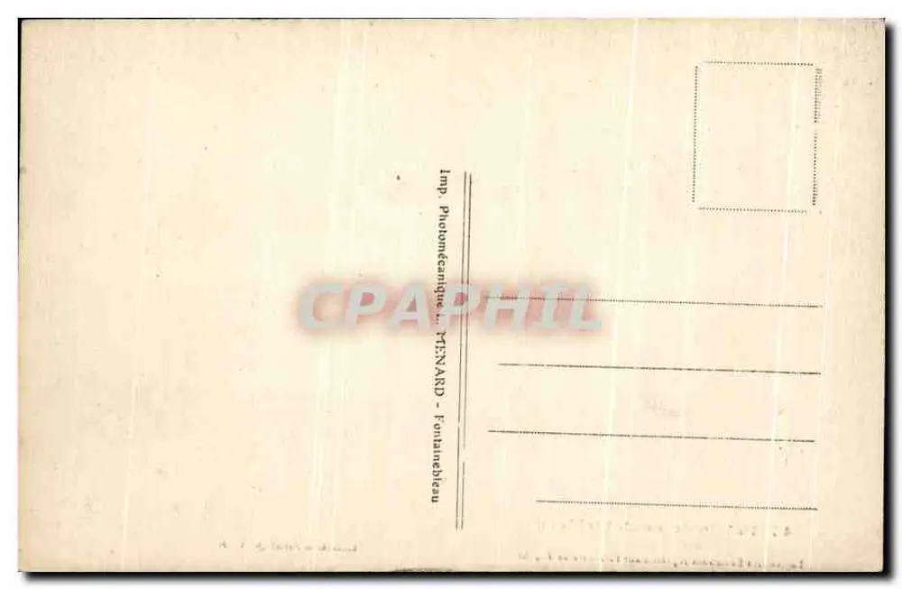 Palast von Fontainebleau — Ansicht des Tapisserie-Salons, der die Geschichte der Psyche darstellt — Künstlerische Sammlung L. D. - Rückseite