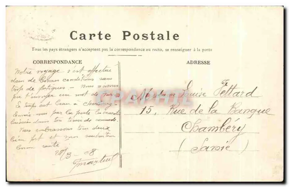 Environ de CHERBOURG — Le Château de Nacqueville — Collection P. B. Cherbourg - Verso