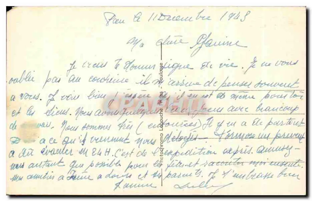 Pau - Die Pyrenäen - In der Mitte, der Pic du Midi d'Ossau (Höhe 2885 m.) — Verlag Pau, n° 680 - Rückseite