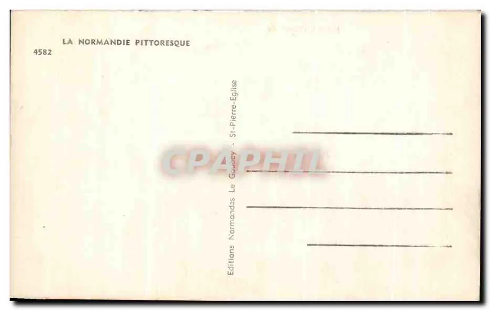 नॉर्मैंड मकान - सेंट-पियर चर्च - प्रकाशक ले कूबे, संख्या 4582 - पीछे