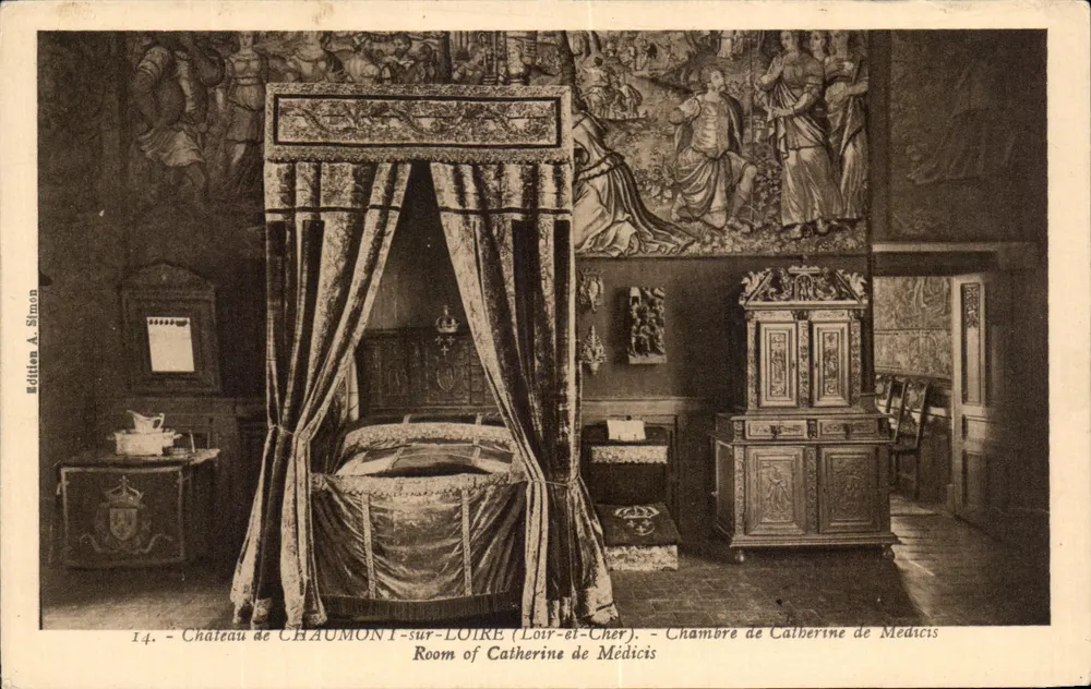 Zimmer von Catherine de Médicis — Schloss Chaumont-sur-Loire — Edition A. Simon, n°14 - Vorderseite