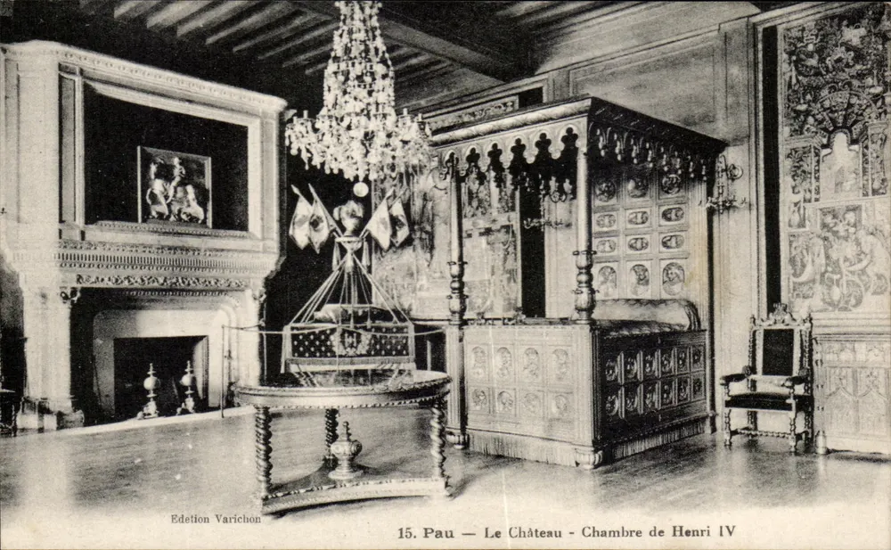 Pau — Das Schloss — Zimmer von Henri IV — Edition Varichon, Nr. 15 - Vorderseite