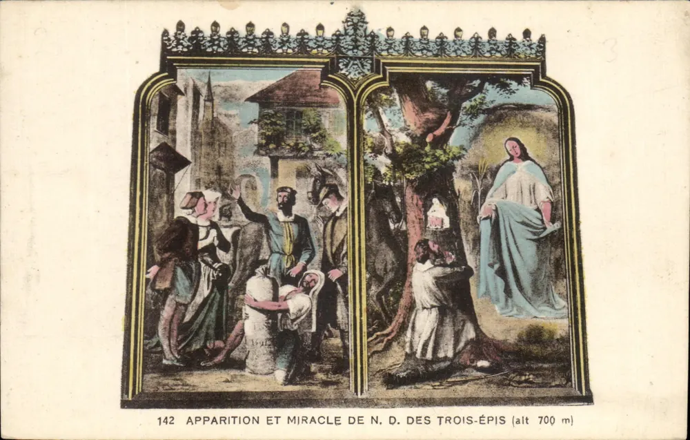 Aparição e milagre da Nossa Senhora dos Três Espigas (alt 700 m) — Edição Benitz-Trois-Épis, n° 142 - Frente