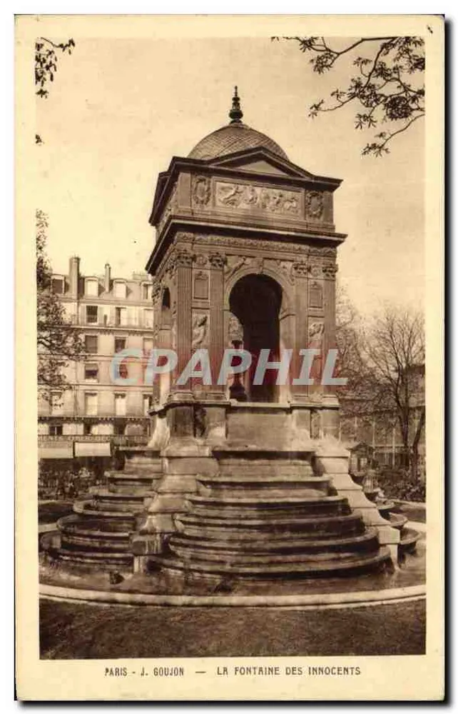 Paris - J. Goujon — Die Fontaine des Innocents - Vorderseite