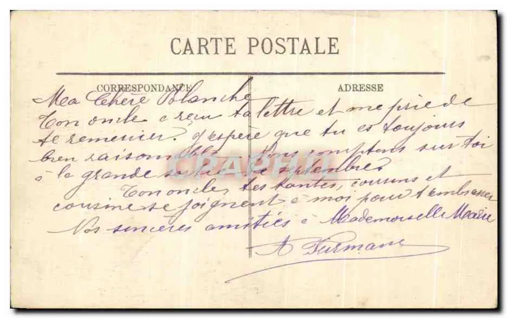 Innenraum der Unteren Präfektur von Reims — von Deutschen bombardiert und in Brand gesteckt — LL - Rückseite