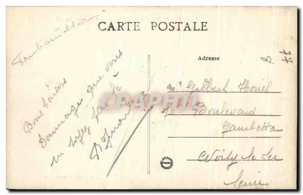 Wald von Fontainebleau — In den Gorges de Franchard — Sammlung G. Goujon - Rückseite