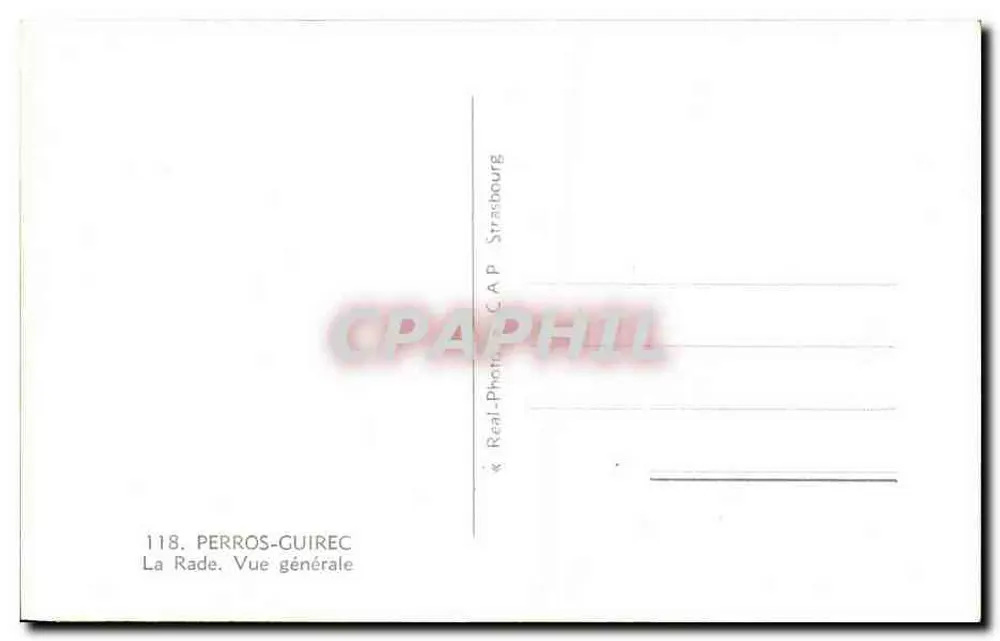 Perros-Guirec — A Rade. Vista geral — C.A.P. Strasbourg, n°118 - Verso