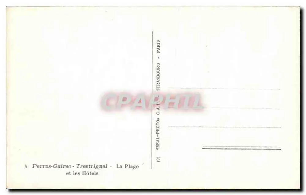 Perros-Guirec - Tréstrignel - Die Strand — Verlag Perros-Photo - Paris - Rückseite