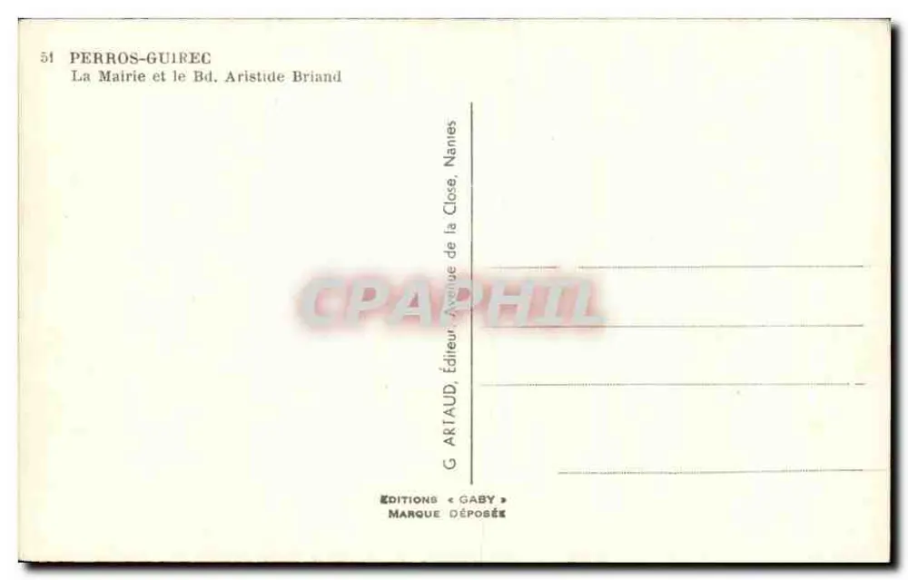 Die Mairie und Bd Aristide Briand — Nîmes — Gaby Editions - Rückseite
