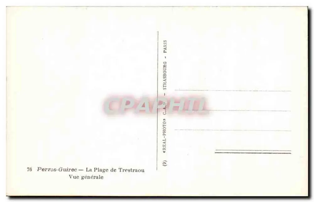 Perros-Guirec — Allgemeiner Blick — REAL-PHOTO PARIS - Rückseite
