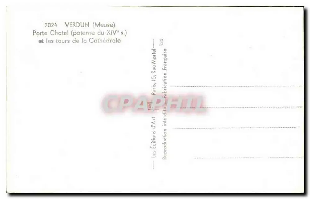 Porta Chatel (poterne do século XIV) — Verdun (Meuse) — Les Éditions d'Art - Verso