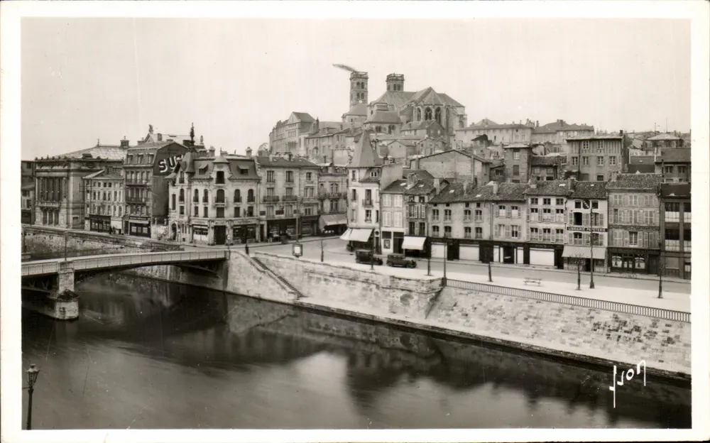 Verdun (Meuse) — Die Meuse, der Pont Beaurepaire und die Kathedrale — Éditions d'Art - Vorderseite