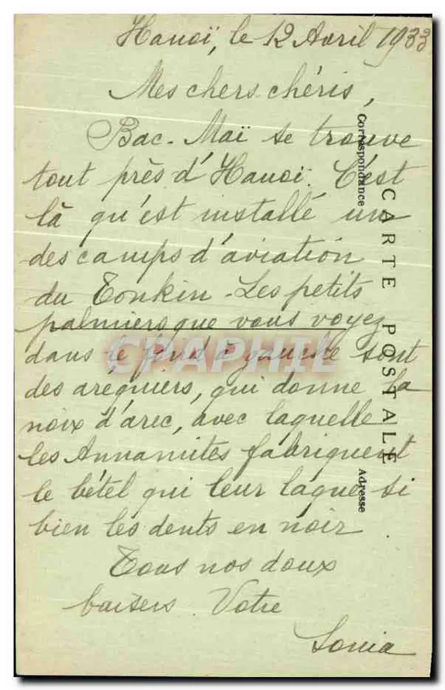 Bac-Mai — Ansicht der Pagode von Bac-Mai in Hanoi — Sammlung Dreulefia — Nr. 102 - Rückseite
