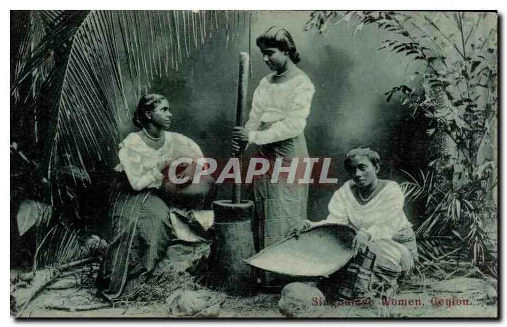 Sinhalese vrouwen, Ceylon — Plate & Co. Ceylon, nr. 83 - Voorkant