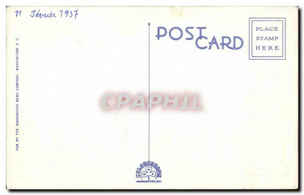 Memorial de Lincoln, Washington D.C. — editor Colorchrome, n° de série 60064 - Verso