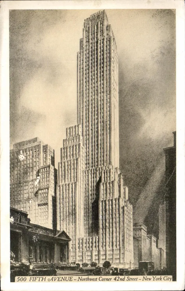 500 FIFTH AVENUE — Nordwest-Ecke 42nd Street — New York City — Verleger: LUINTONE PHOTOGRAPHIC NEW YORK - Vorderseite
