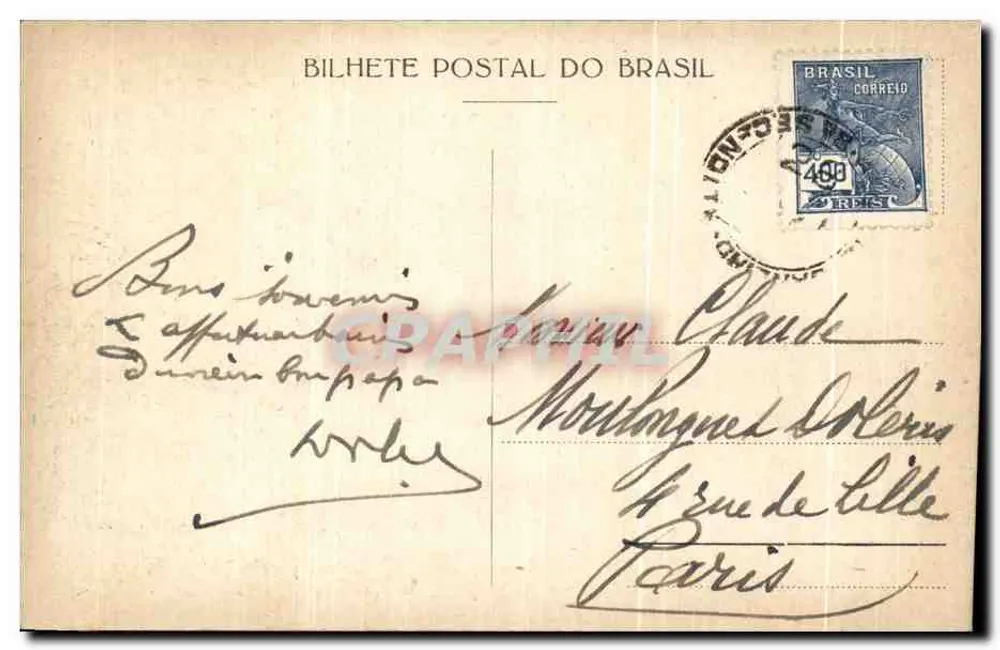 Rio de Janeiro - Copacabana — vista panorâmica — editor desconhecido - Verso