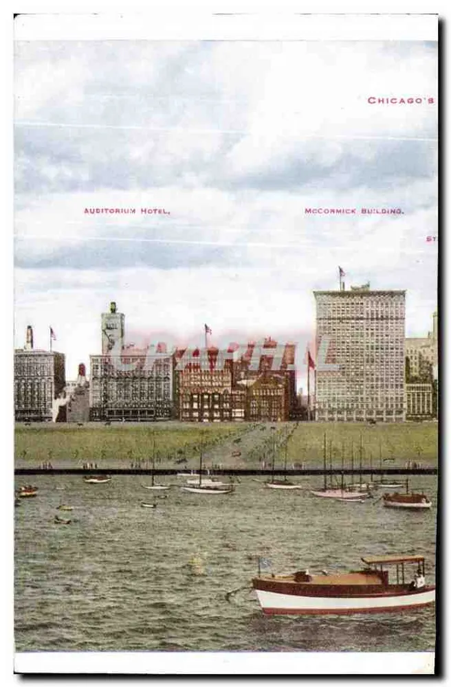 Bootslandung, in der Nähe des East Ends — Gemeindepier, Chicago — unbekannter Verlag - Rückseite