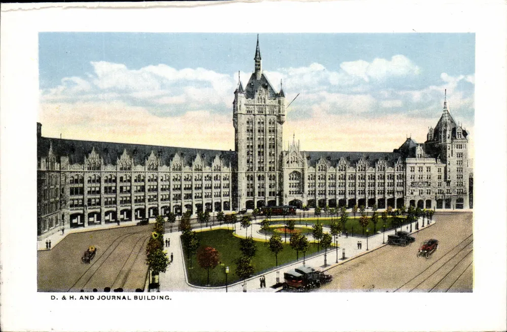 D. & H. AND JOURNAL BUILDING — vista panorâmica — editor desconhecido - Frente