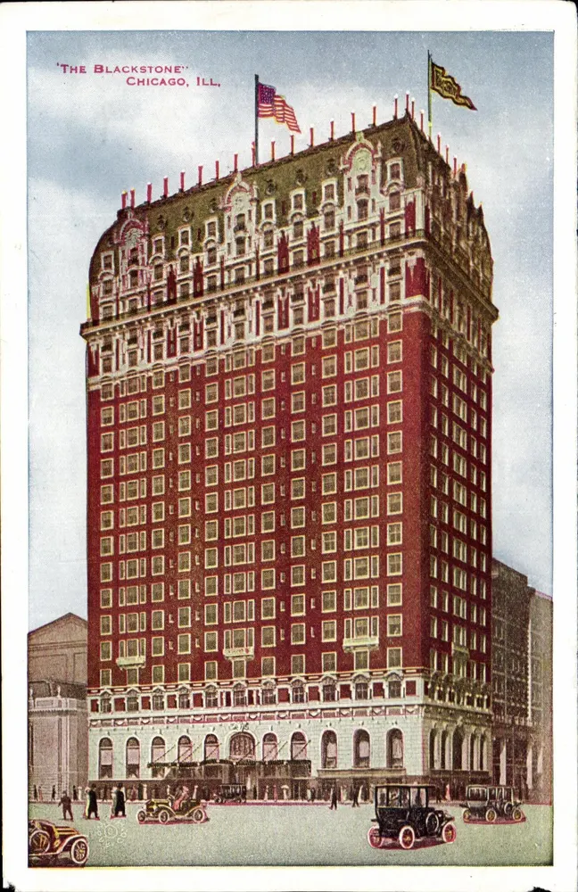 Blackstone — Hotel w Chicago, Ill. — wydawca nieodczytelny - Awers