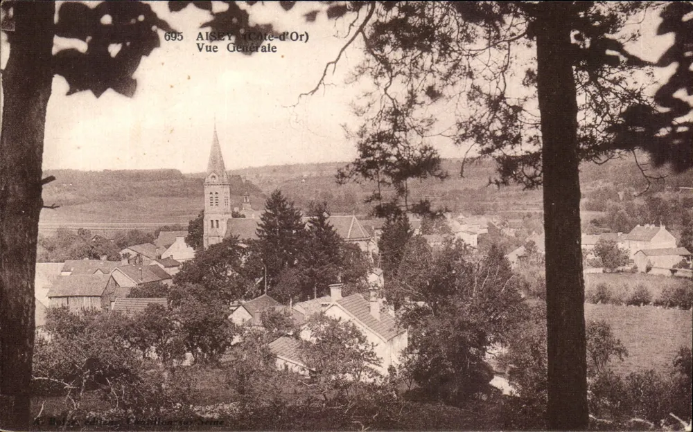 Aisey (Côte-d'Or) — Vista Geral — editor A. Broussard, n° 695 - Frente