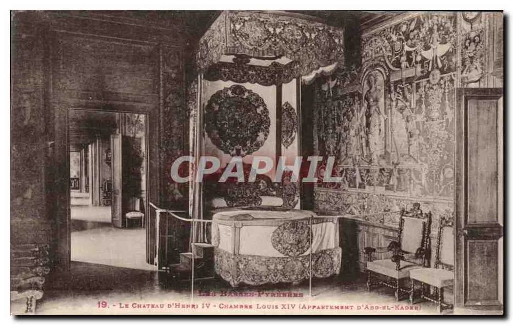 Schloss Henri IV - Zimmer Louis XIV (Appartement von Abd-el-Kader) — Les Basses-Pyrénées, n°19 - Vorderseite